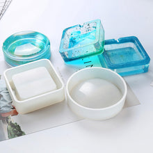 Load image into Gallery viewer, DIY Mold Ashtray Dried Flower Coaster Flexible Silicone Mold Epoxy Resin Making Craft Clay Resin Molds Jewelry Making Accessorie
